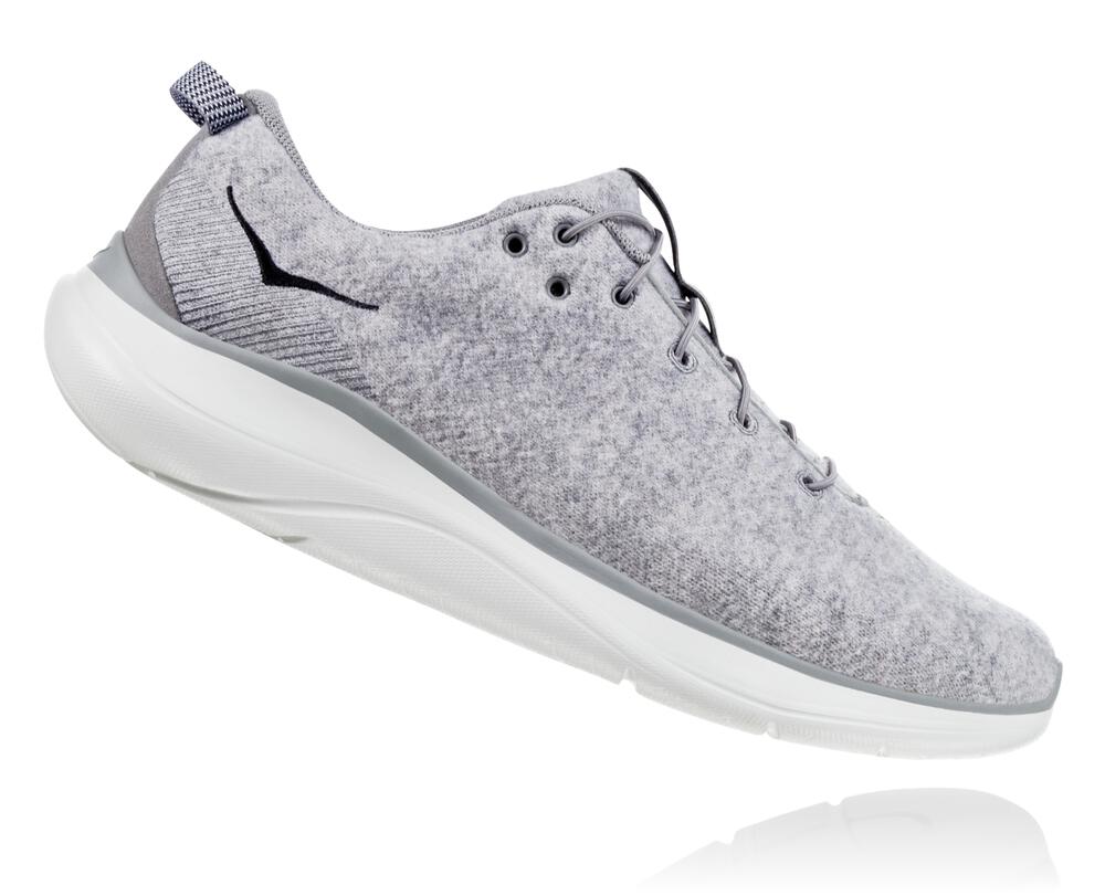 Hoka One One Hupana Flow Wool Moški Pohodni Čevlji Siva SI-057168W